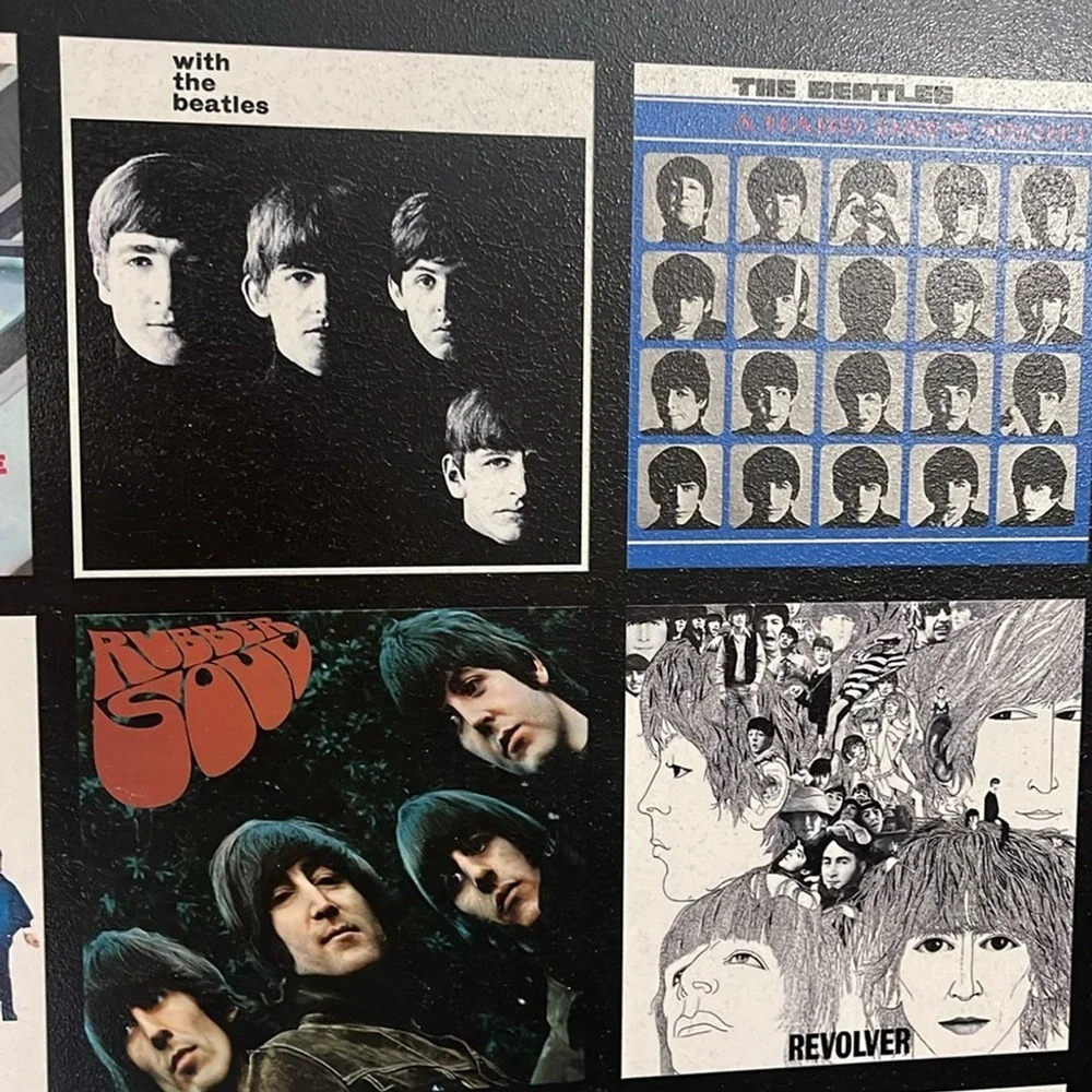 The Beatles Album Cover Collage‎ Framed Art 34x24 Glazed Wall Decor Black Frame