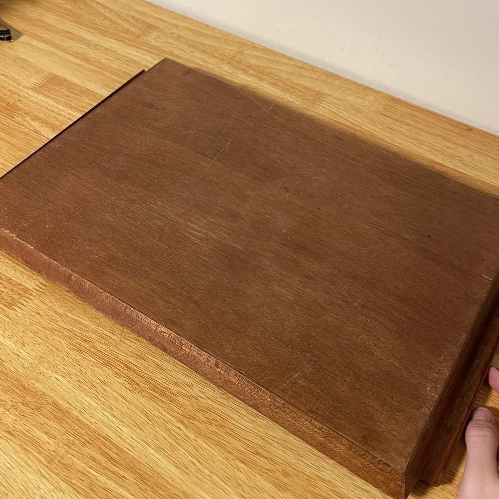 Vintage Lot Of 3 MCM Wood Marquetry Tray Inlaid Serving Platter Danish Mod
