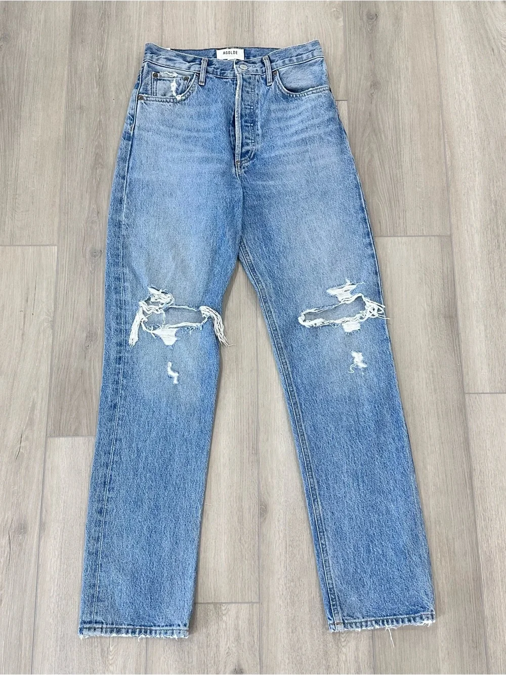 AGOLDE high waisted  90s pinch waist jeans size 25 light wash