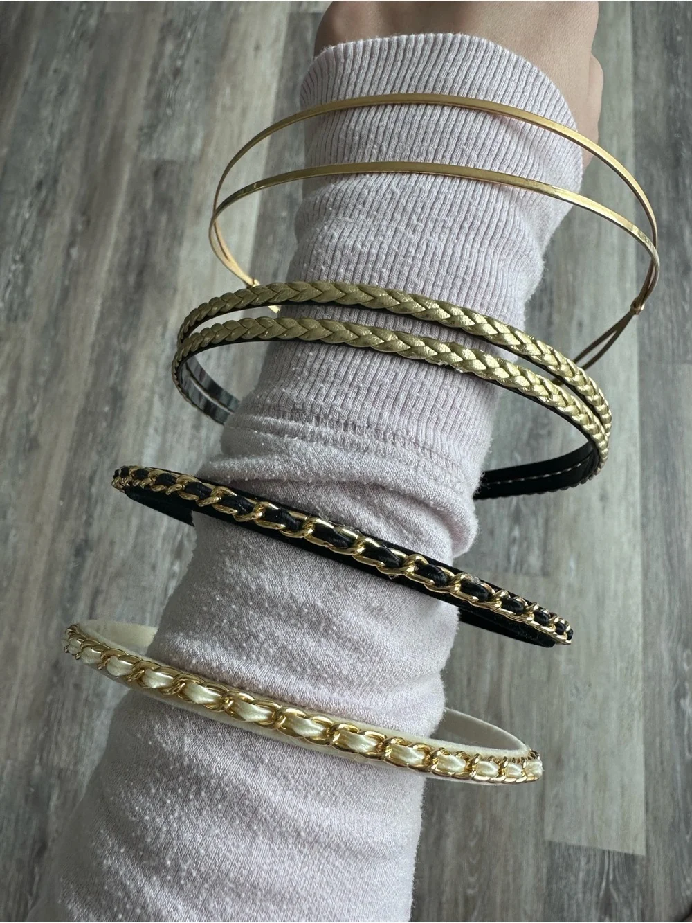 Assorted gold headbands