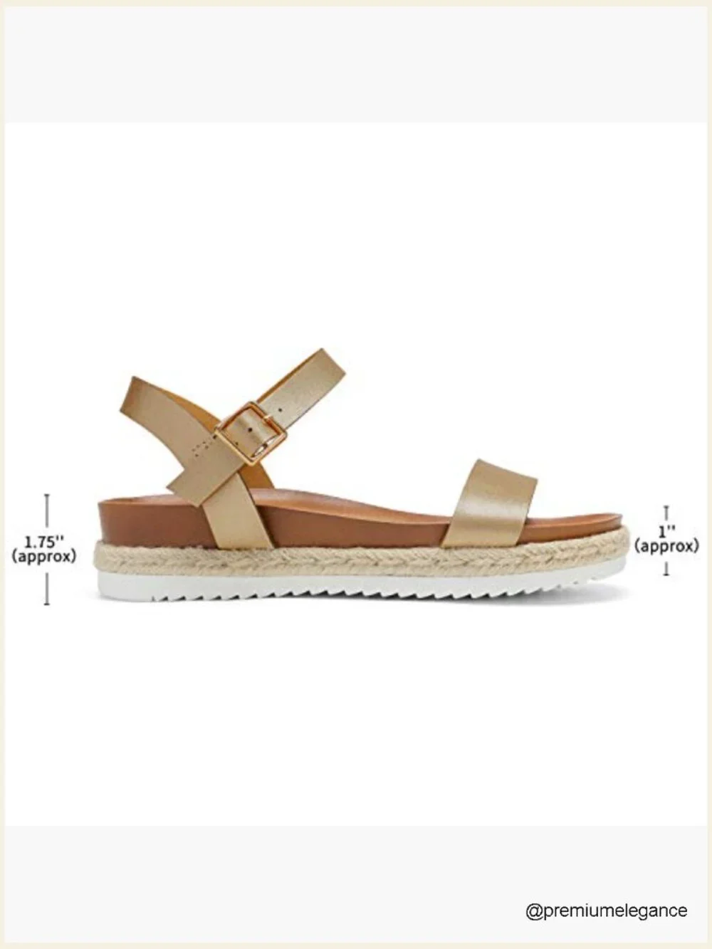 Open Toe Ankle Strap Espadrille Platform Wedge Sandals