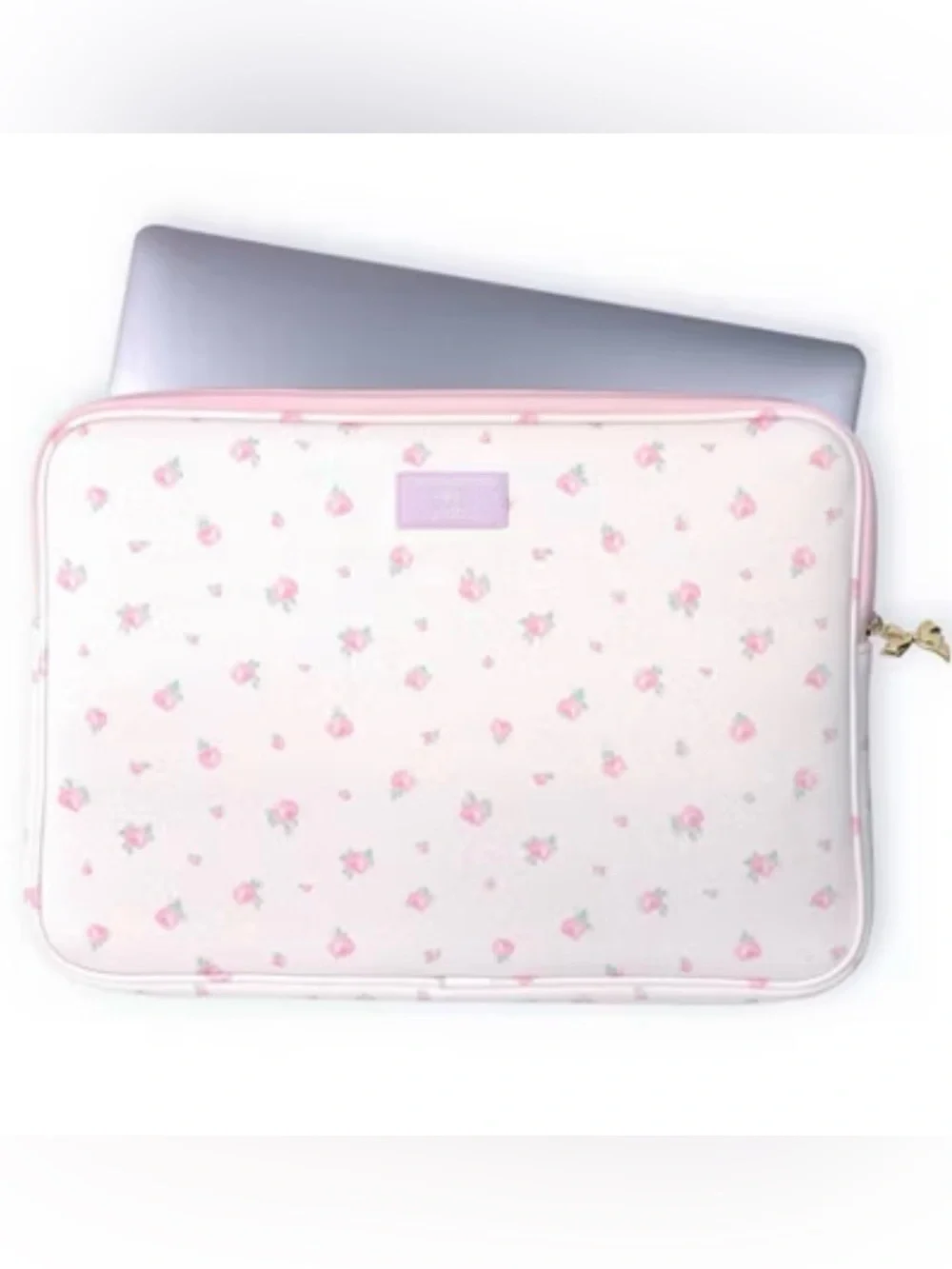 LoveShackFancy Blooming Heirloom Laptop Sleeve Strawberry Macaroon