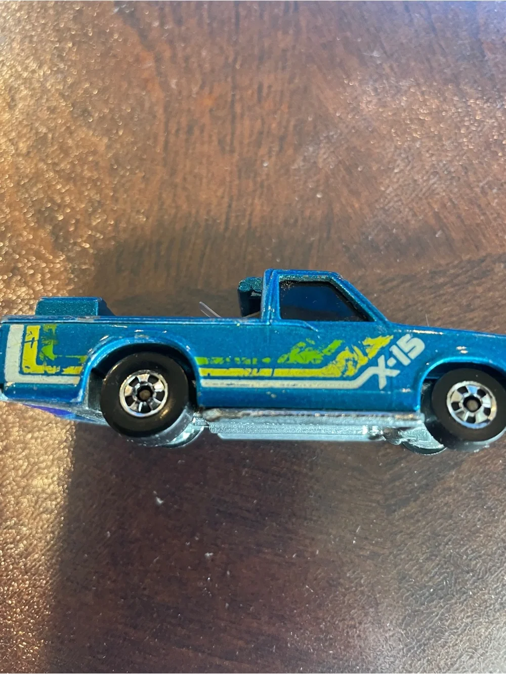 VTG HOT WHEELS HONG KONG X-15 CRACK-UPS PICK-UP TRUCK-MISSING BED COVER-BLUE