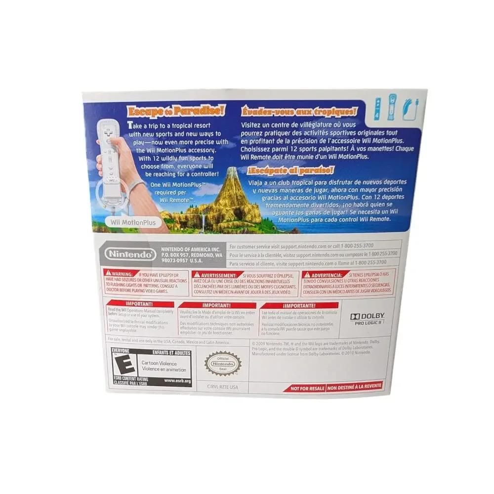 Nintendo Wii Sports Wii Sports Resort Game Bundle New Factory Sealed Sleeve Lot