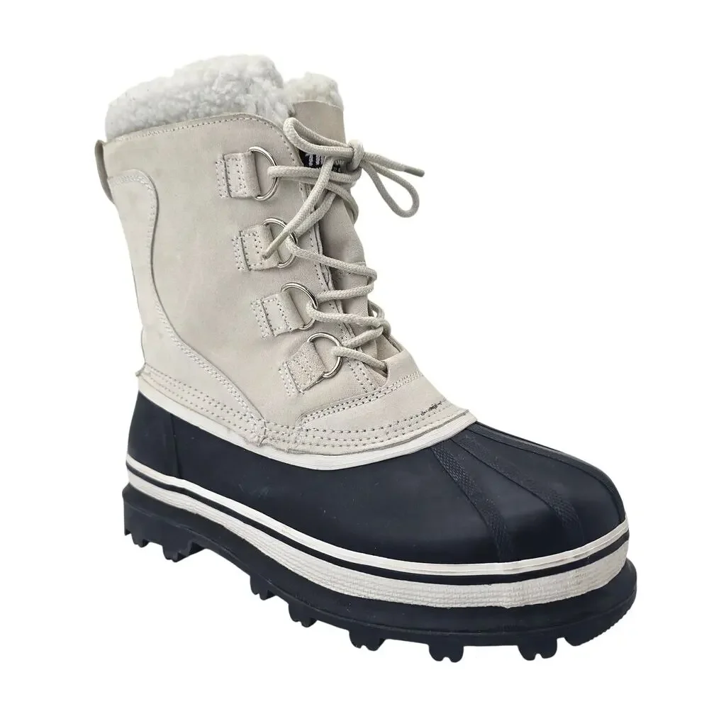 Ozark Trail Winter Snow Boots 3M Thinsulate Waterproof White Leather Men's 11