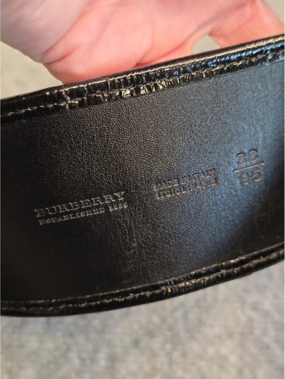 Burberry black patent