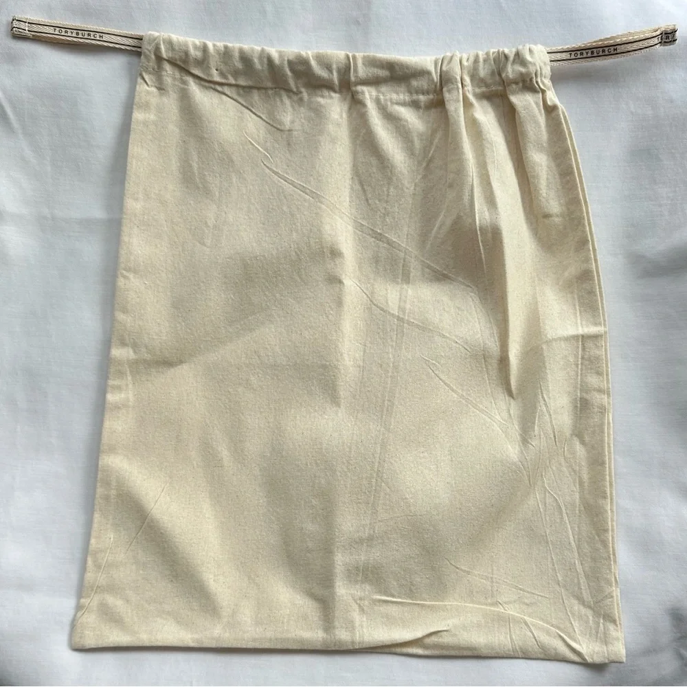 Tory Burch Natural Canvas Drawstring Bag