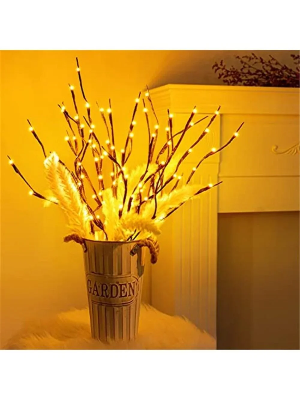 Lighted Birch Branch Lights LED Twig Branch Decor USB Vase Decorative Branches