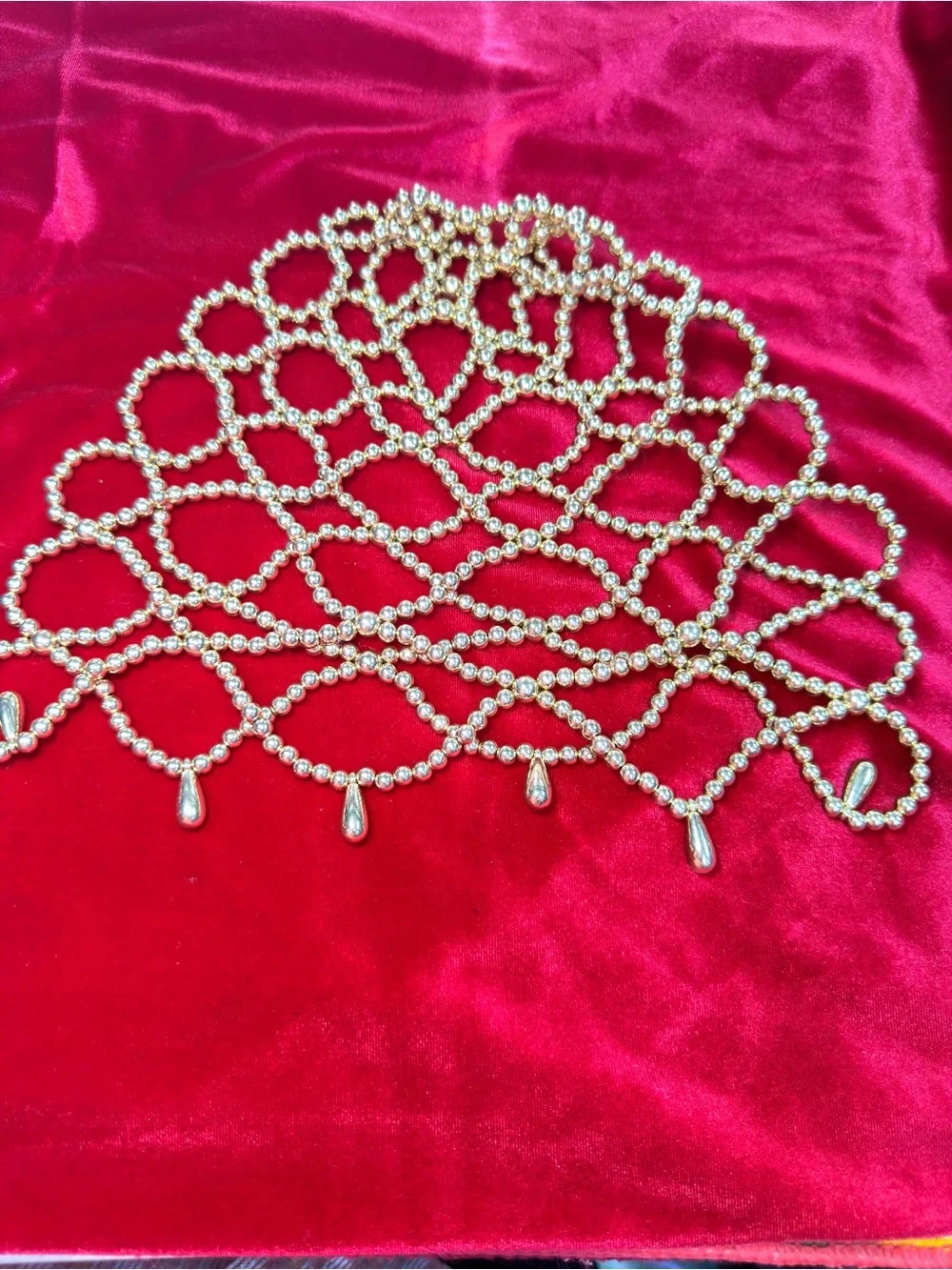 N/A gold beaded