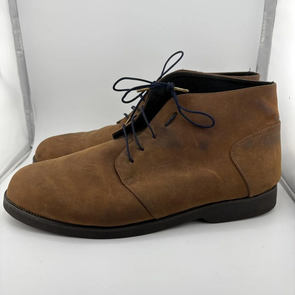 Nisolo Daytripper Chukka Boots Mens 12 Brown Leather Rubber Sole Handmade Peru