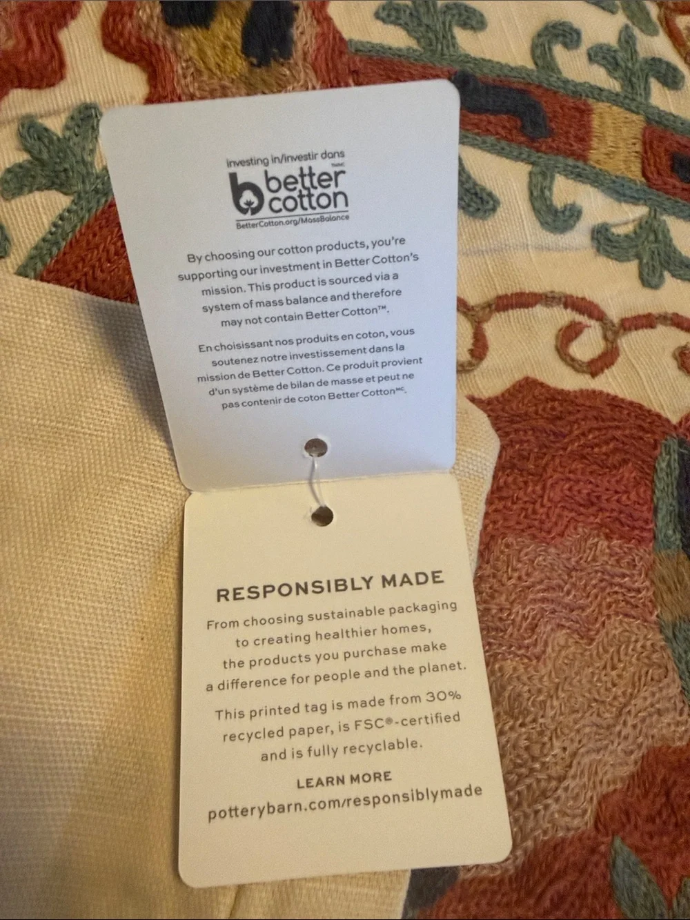 Pottery Barn low remove imported