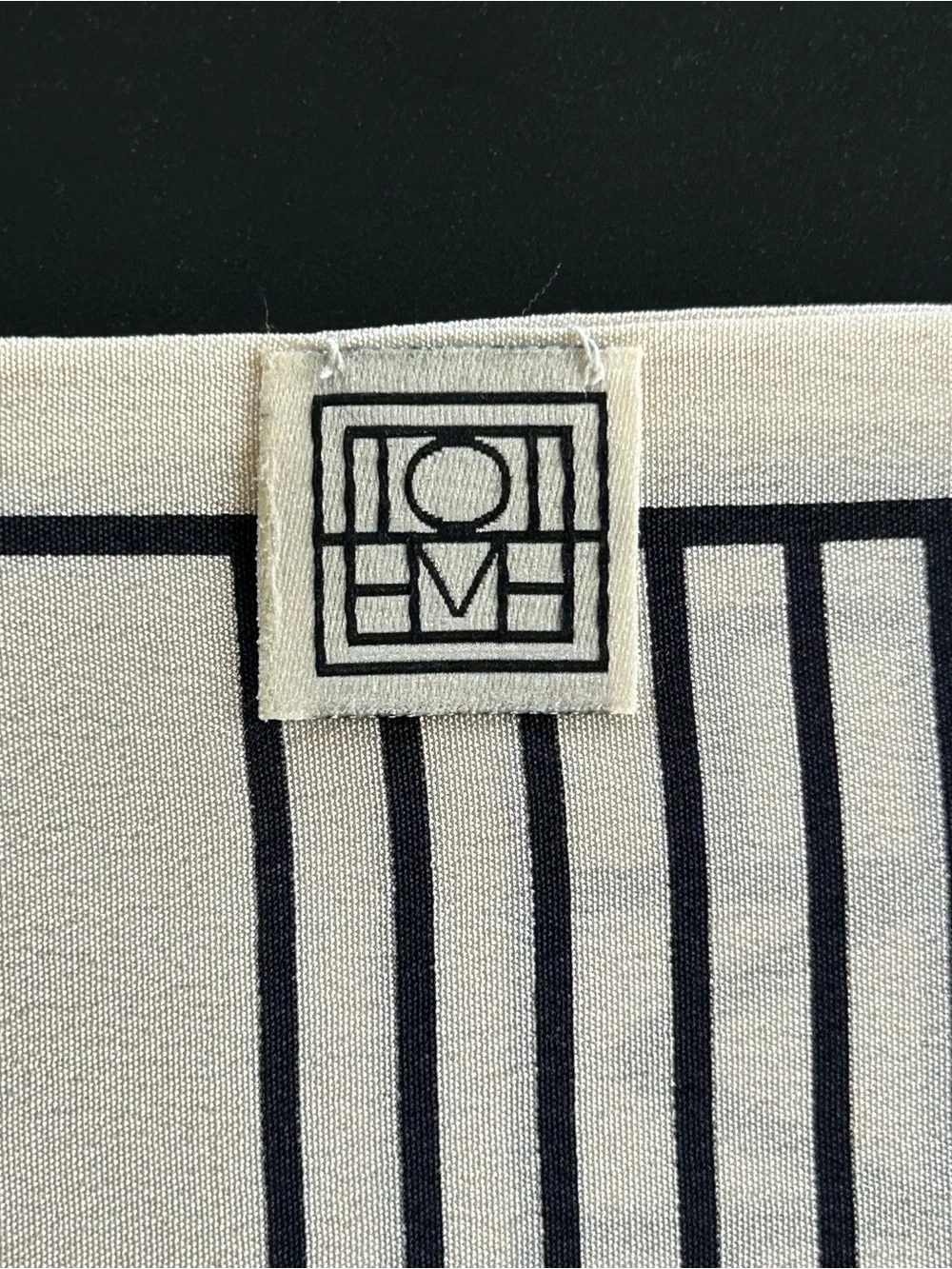 LOVEHATE Ivory Black Geometric Skinny Fashion Scarf Long Logo Unisex Wrap