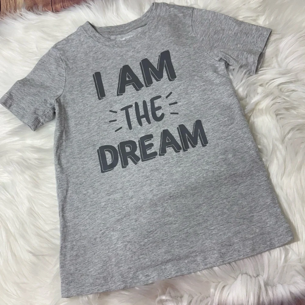 Carter's Youth Boy Size 6 Gray Kids T-Shirt - I Am The Dream