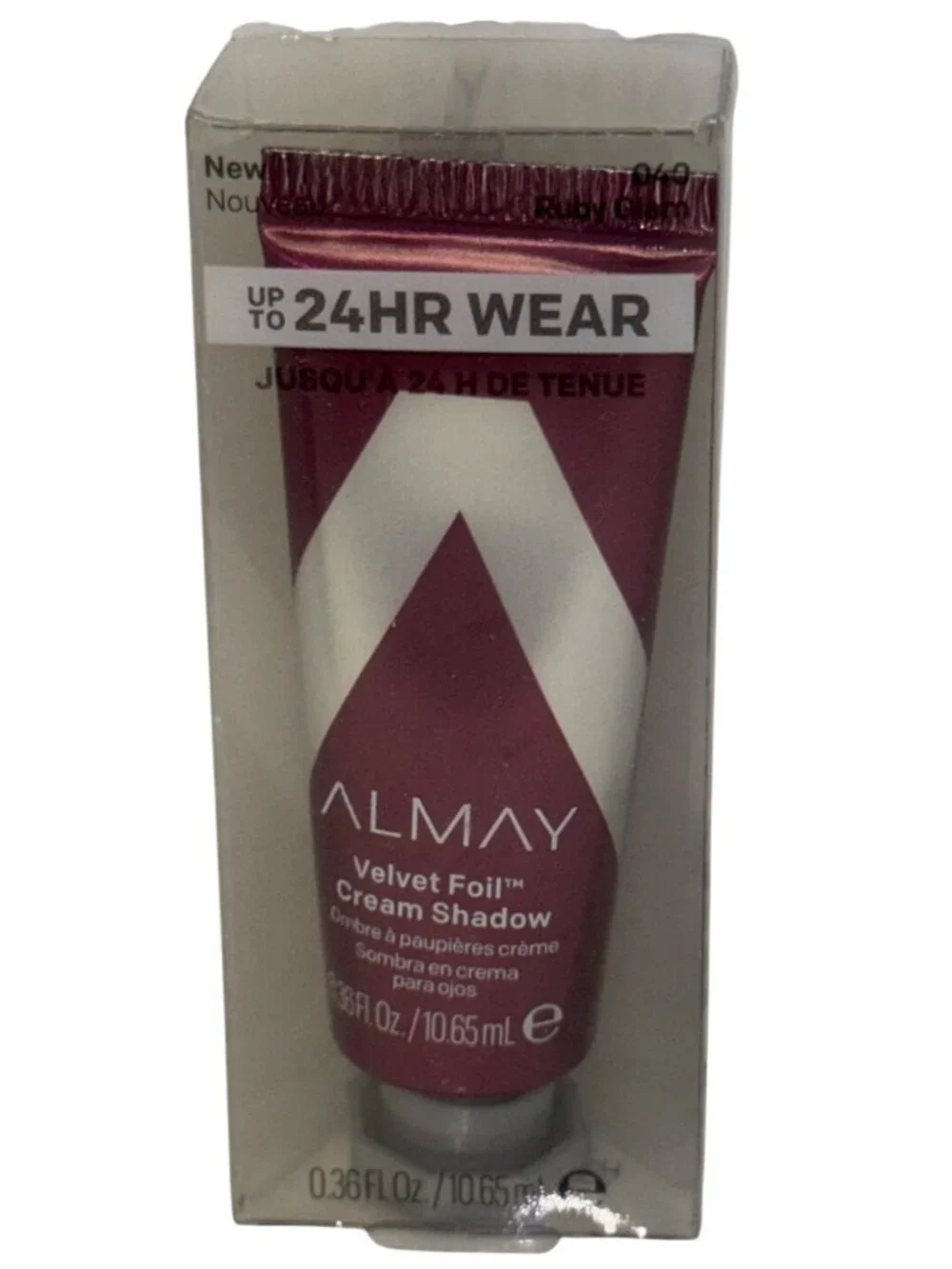 Almay Velvet Foil Cream Shadow 040 Ruby Glam 24HR Wear New Sealed
