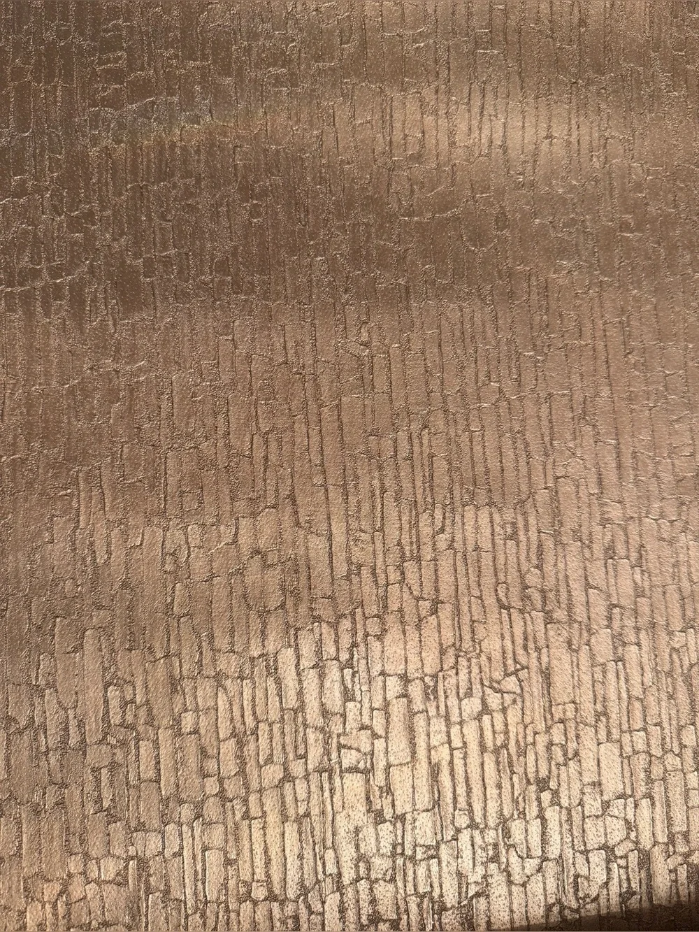 Shimmery Bronze Gold Textured Fabric Panel  W= 54”    L=40”