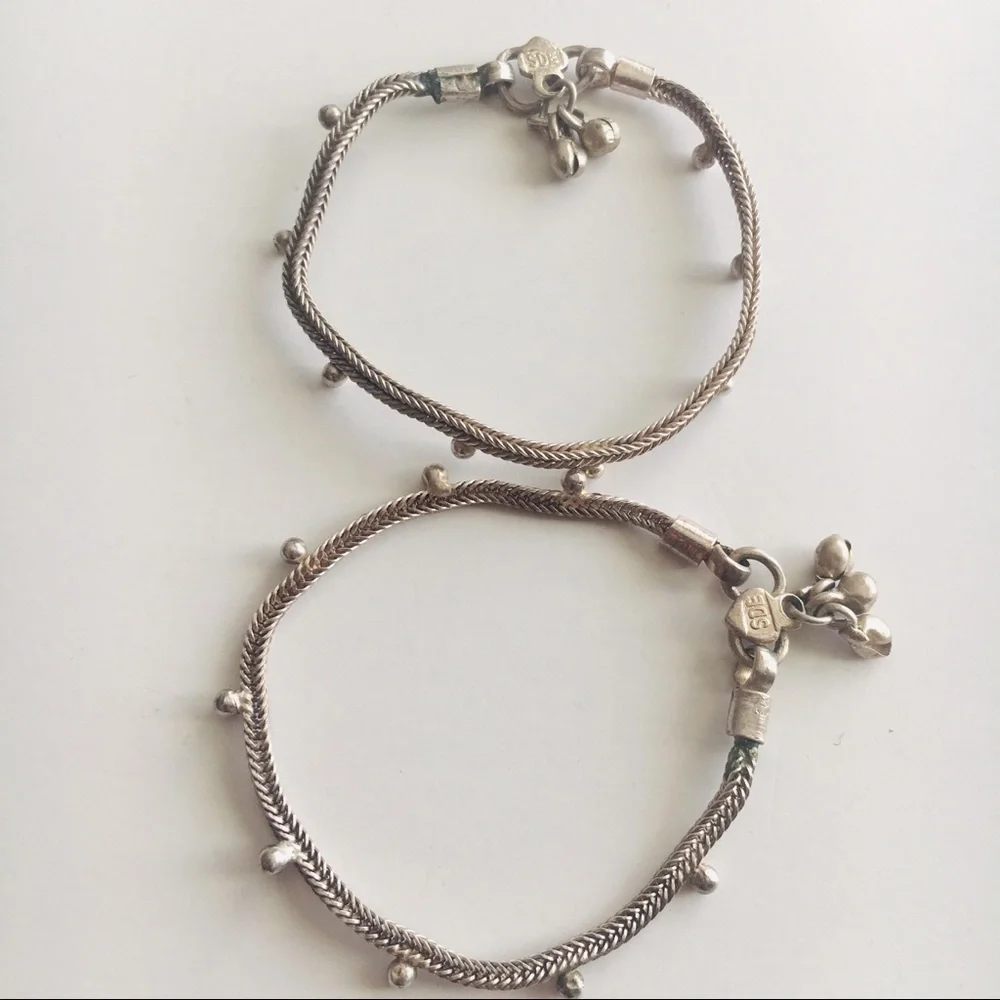 Indian Genuine Silver Anklets/Payal