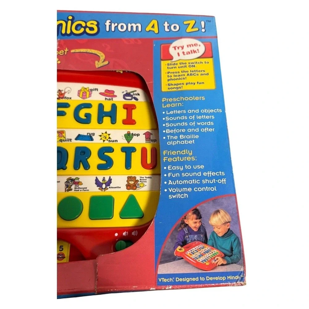 Vintage NIB Vtech Little Smart Phonics from 4 to Z Alphabet Learning Toy Braille