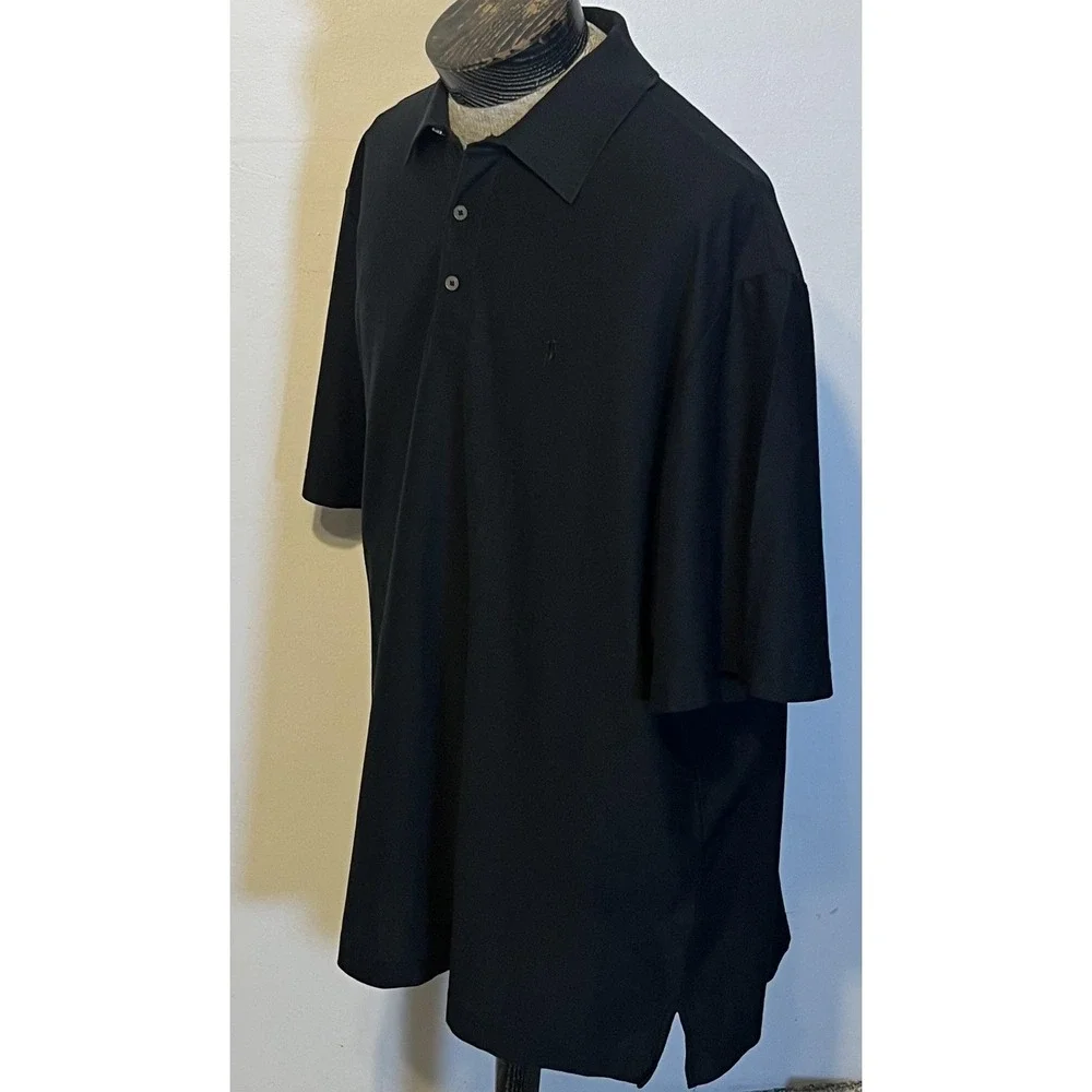 Ralph Lauren Polo Golf Polo Shirt Mens 2XL‎ Black Pima Cotton Short Sleeve