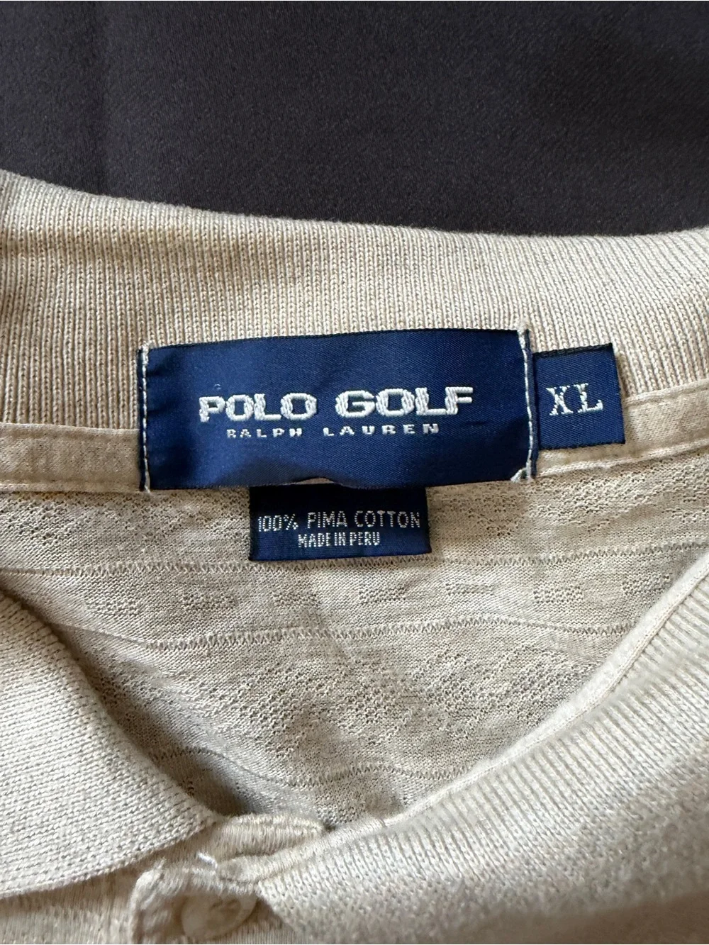 Ralph Lauren Long-Sleeve Polo Shirt in Light Beige