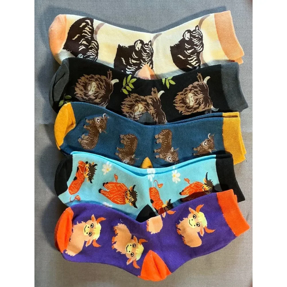 Cow Socks for‎ kids or women with small feet