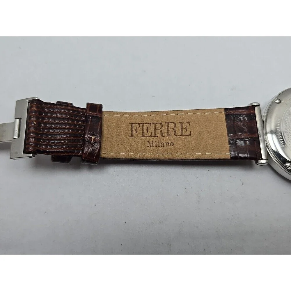 Ferre Milano 1L096 Swiss Made Womens Quartz Crystal Bezel Watch New Battery