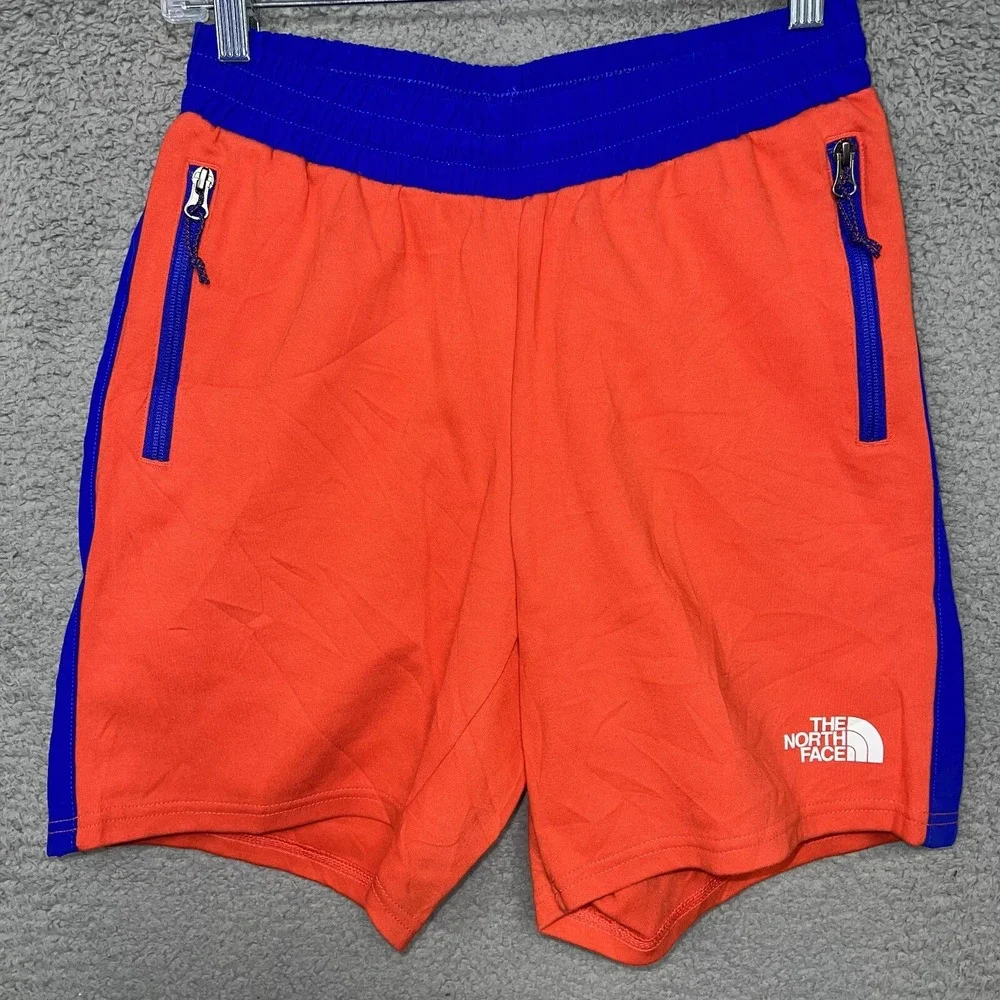 The North Face Shorts Men's‎ Size S Orange Zipped Pockets Drawstring Board
