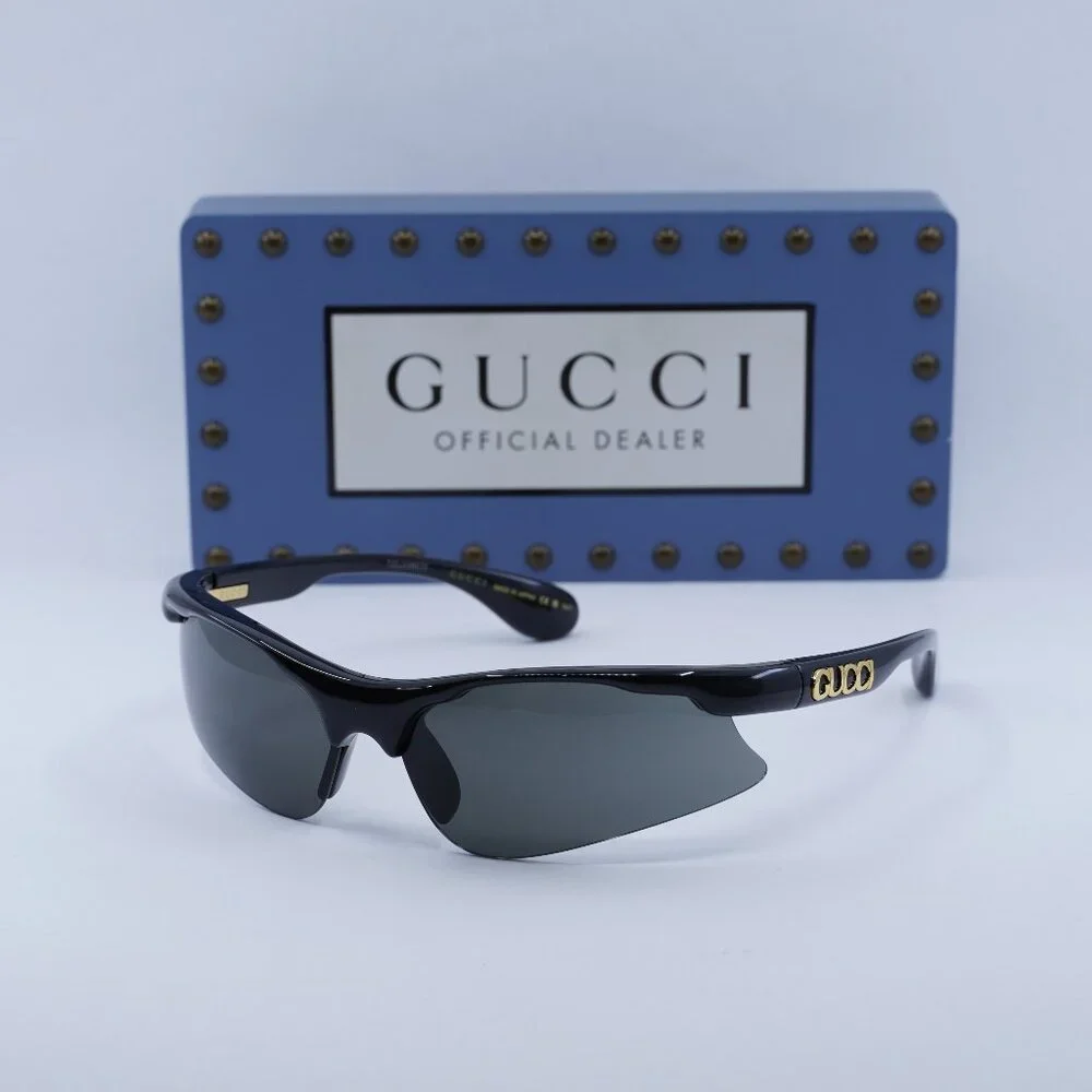Gucci GG1774S 006 Sunglasses - Shiny Black\ Grey