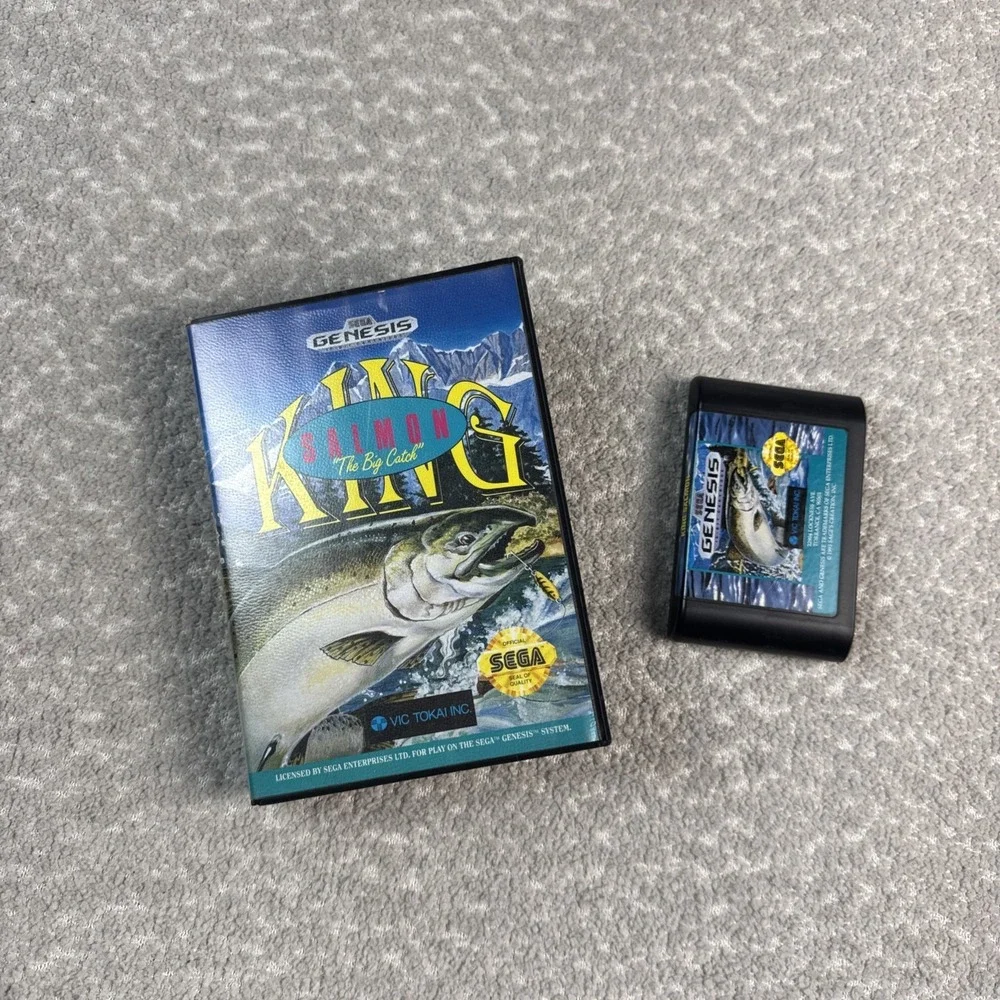 King Salmon: The Big‎ Catch (Sega Genesis, 1993) No Manual TESTED!