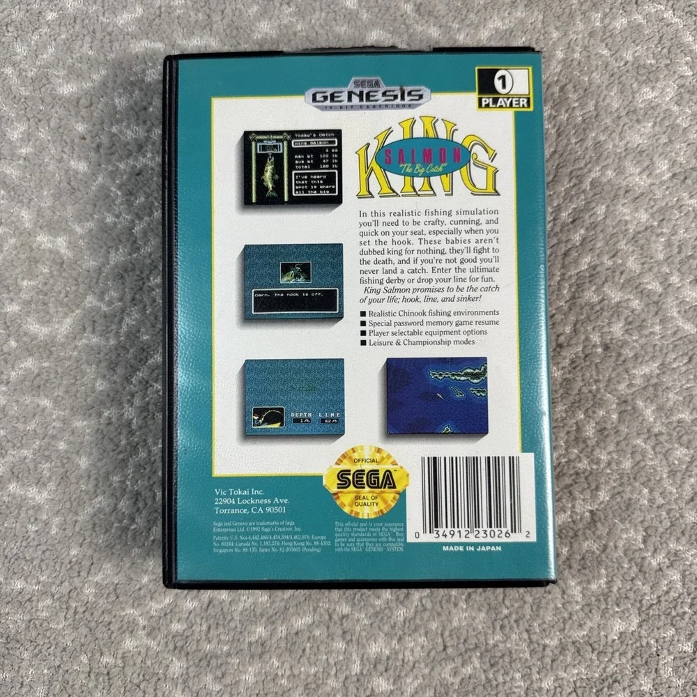 King Salmon: The Big‎ Catch (Sega Genesis, 1993) No Manual TESTED!