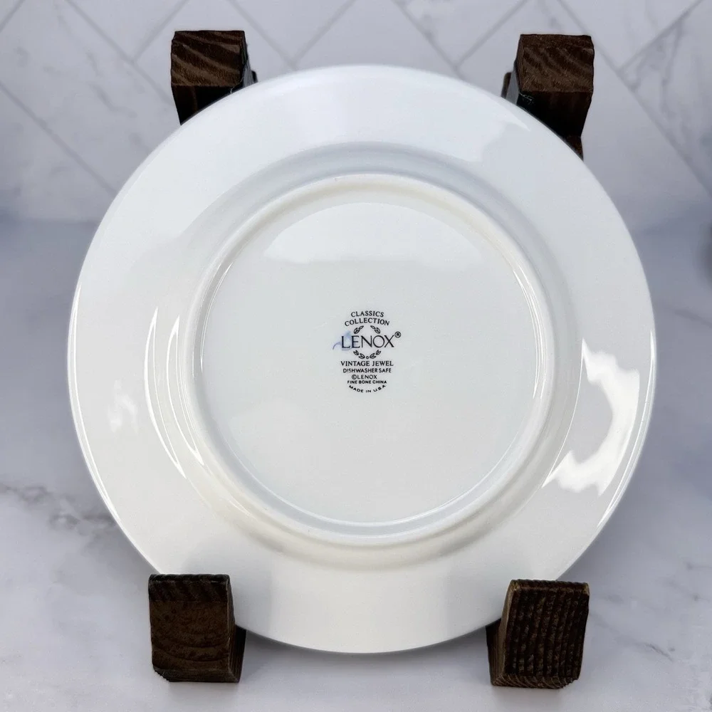 Lenox Vintage Jewel Tea Set - Cup, Saucer & Bread Plate - 12 Piece - Made In USA
