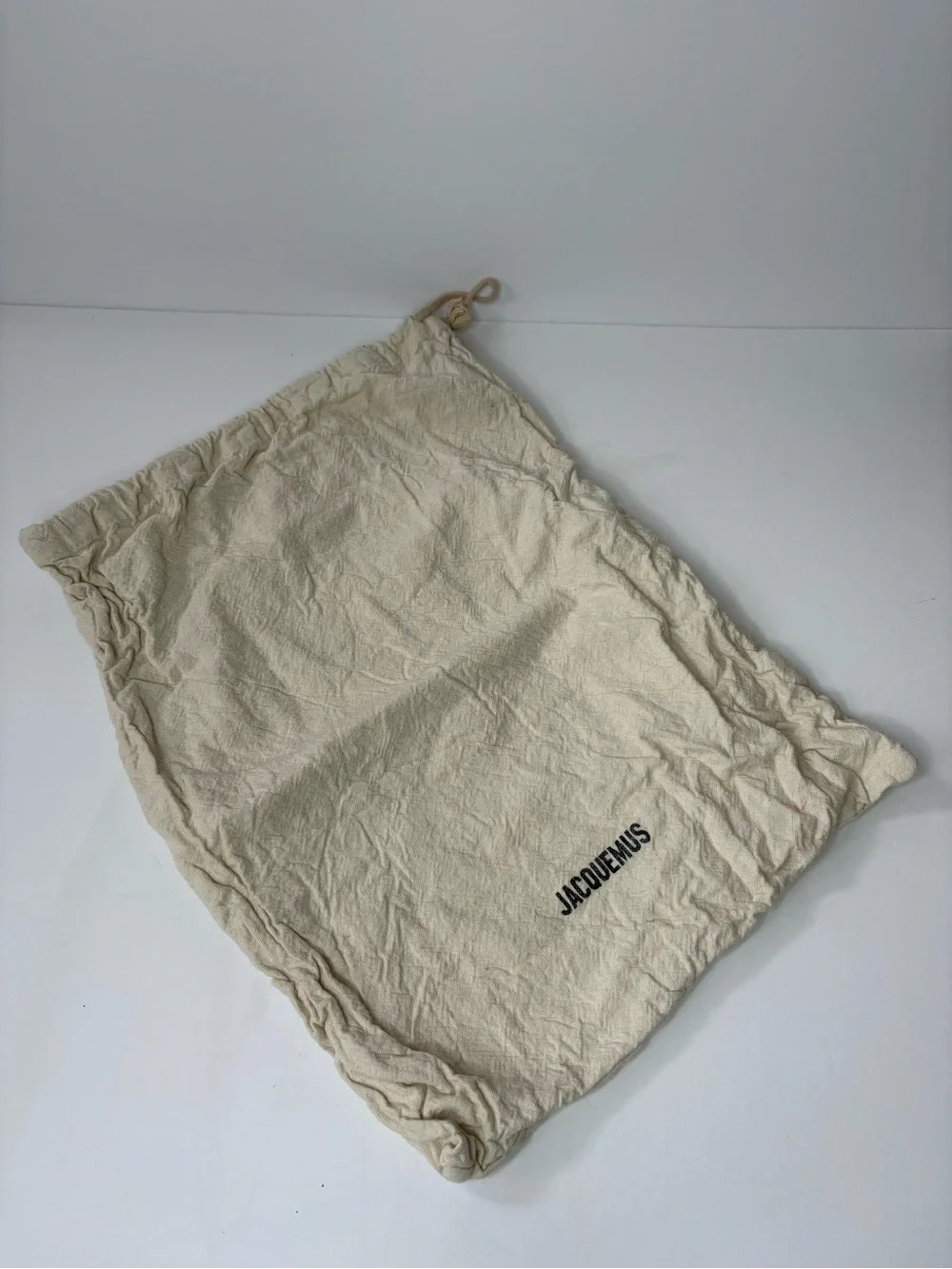 Canvas Drawstring Jacquemus Beige Tan Logo‎ Duster Bag 11*15 Shoe Bag