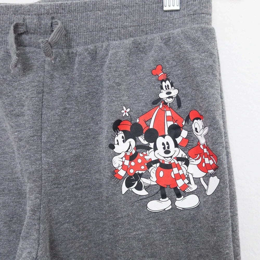 Disney Girls Sweatshirt Sweatpants‎ Set Size XL Gray Mickey Mouse Lounge Outfit