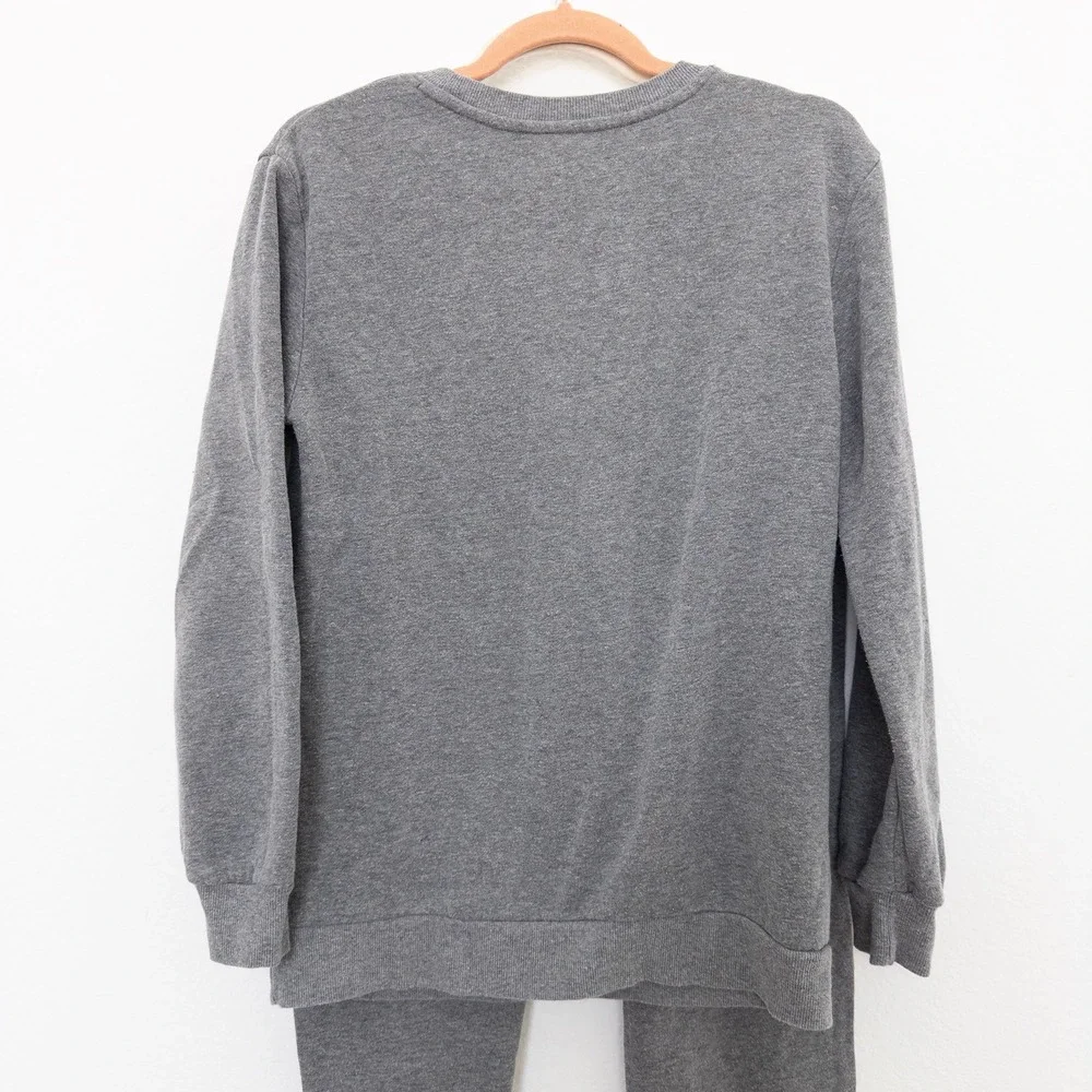 Disney Girls Sweatshirt Sweatpants‎ Set Size XL Gray Mickey Mouse Lounge Outfit