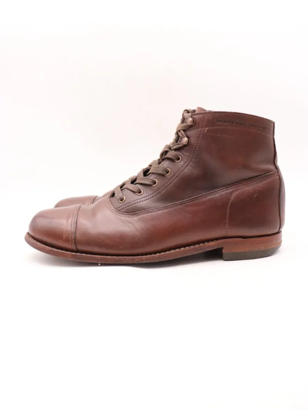 Wolverine 1000 Mile Boots Men's 10.5 D Brown Leather Combat Ankle Shoes USA