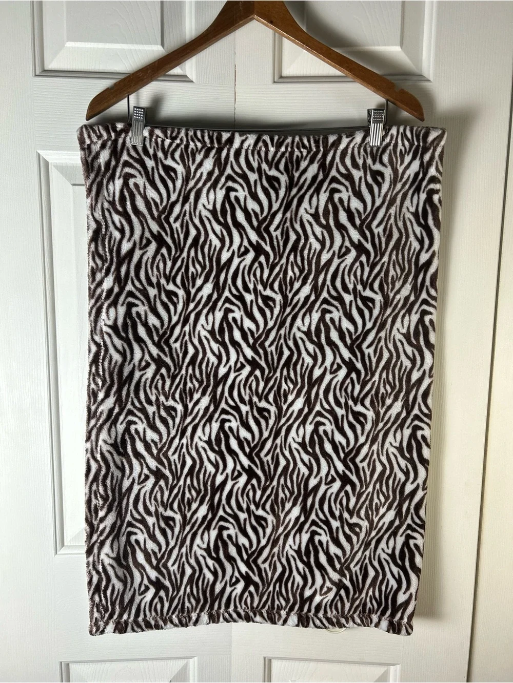 Baby Starters Brown White Zebra Print Blanket Lovey Plush