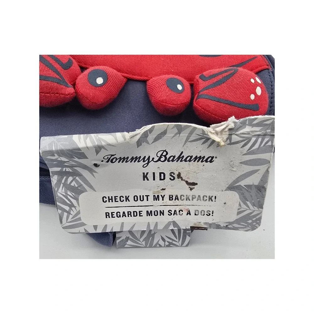 Tommy‎ Bahama Kids Crab Mini Backpack Blue Red Canvas CP08678 NWT