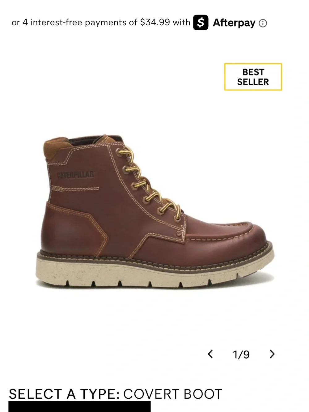 Caterpillar sturdy leather