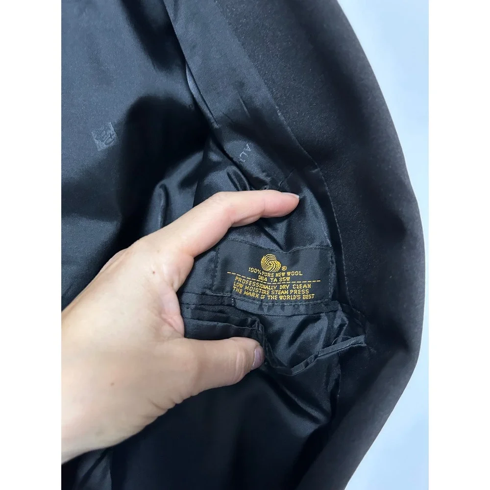 Pierre‎ Balmain Mens Black 100% Pure New Wool Tuxedo Jacket Blazer 41 Reg