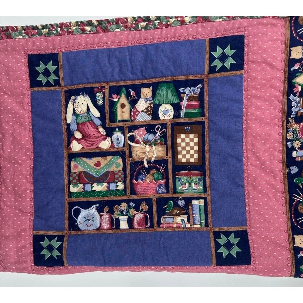 Country Cottage Core Lap Quilt Throw Or Wall Hanging 34