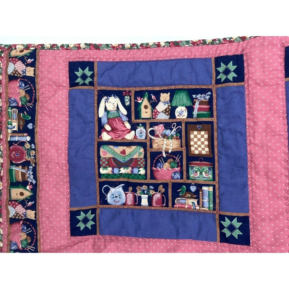 Country Cottage Core Lap Quilt Throw Or Wall Hanging 34