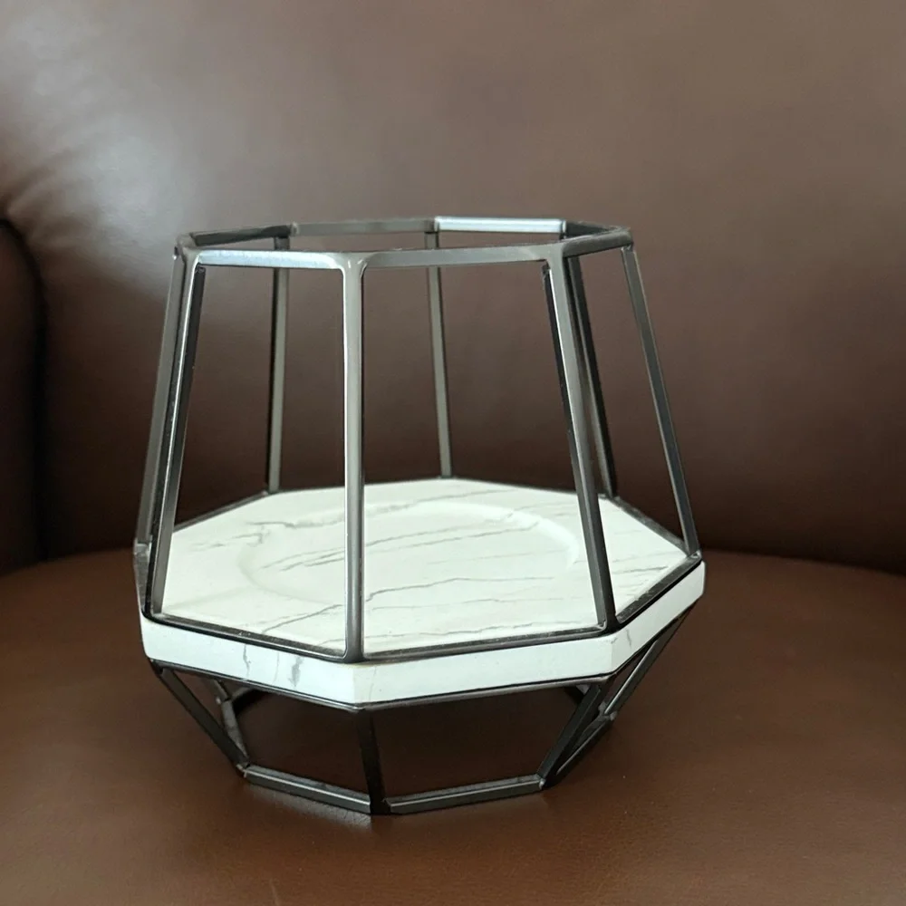 BATH BODY WORKS GEOMETRIC PEDESTAL FRAME MEDIUMCANDLE HOLDER SLEEVE 6