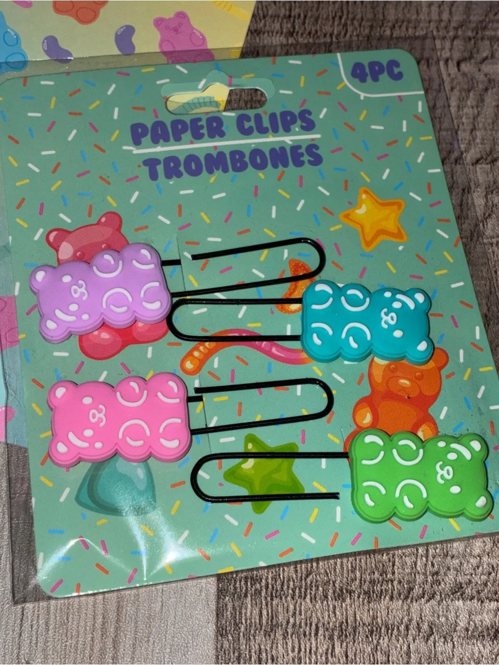 Gummy Bear Notebook Set w/Paper Clips