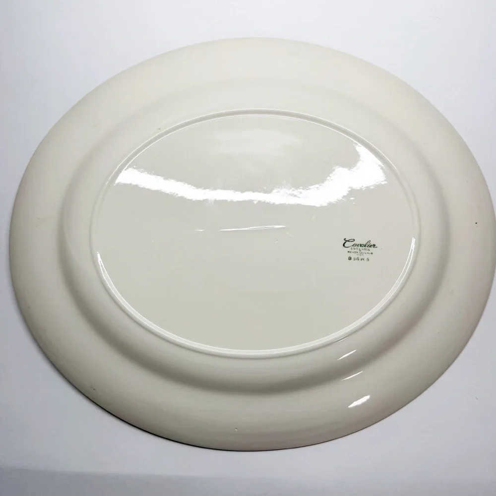 Vtg Homer Laughlin Cavalier Eggshell Persian Garden Serving Platter 15” B56N5