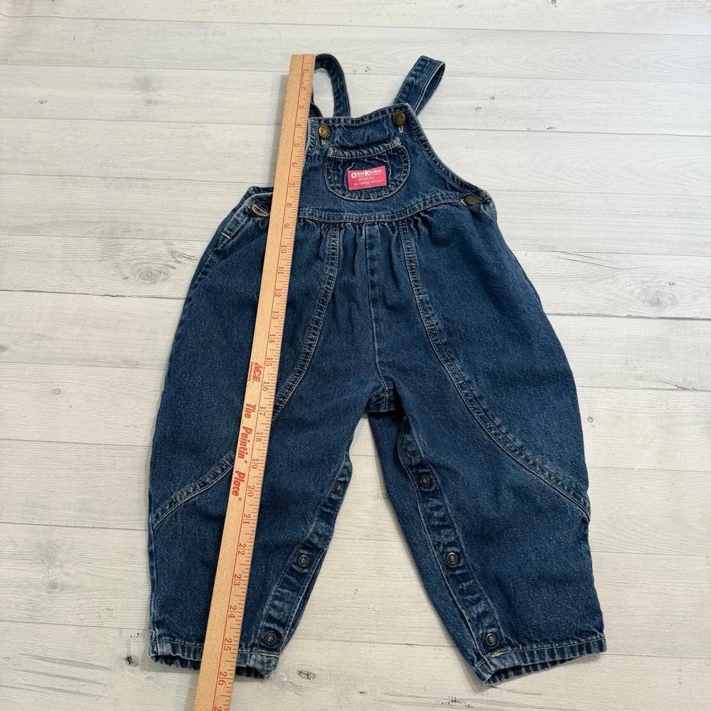 Oshkosh B'gosh vintage Pink Label‎ Bubble Overalls Size 3T Made in the USA