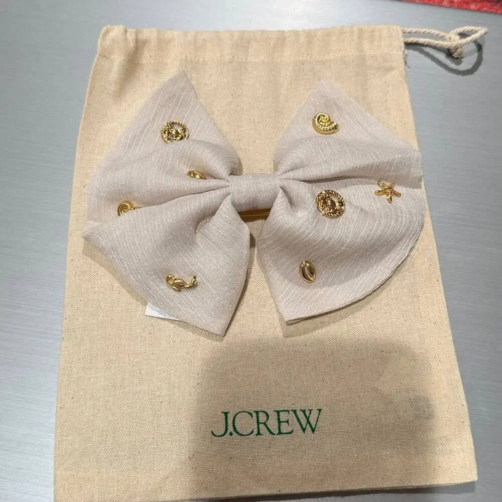 J. Crew Nautical charm bow hair clip barrette