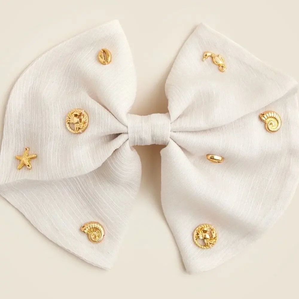 J. Crew Nautical charm bow hair clip barrette