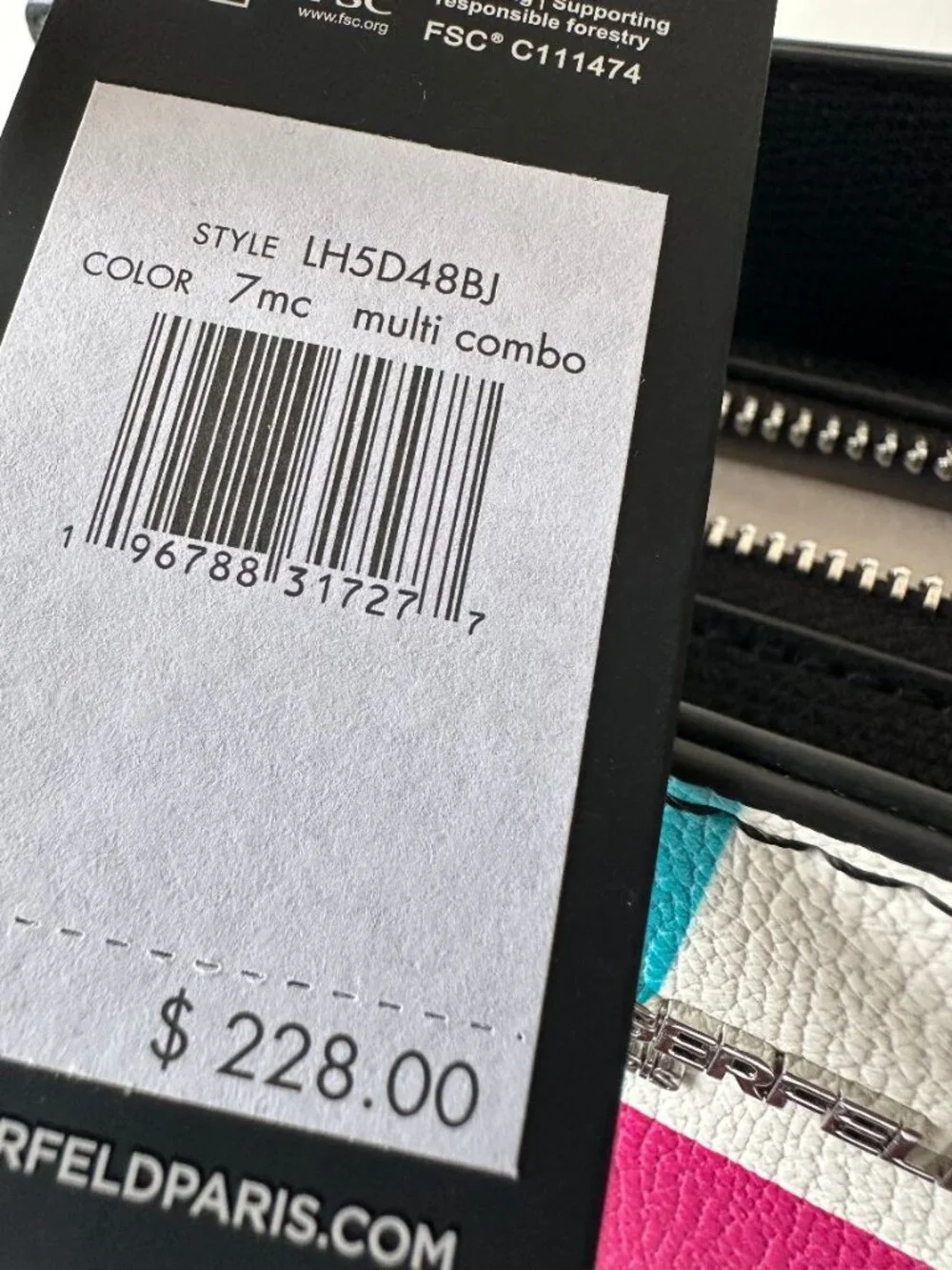 Karl Lagerfeld nwt $228