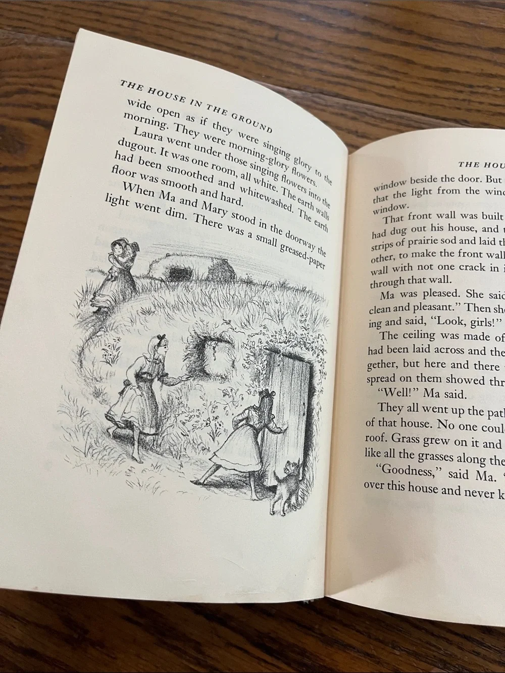 Vintage laura Ingalls hard cover book green banks blue