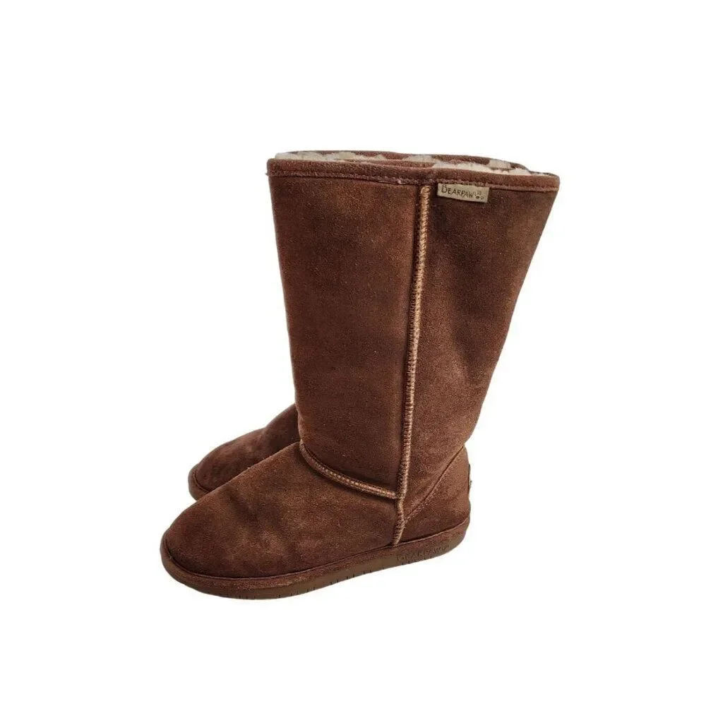 Bearpaw Women's Size 8 Tall Chestnut Shearling Boots