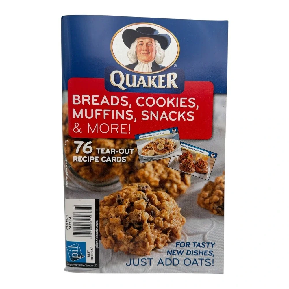 Quaker Breads, Cookies, Muffins, Snacks and More Cook Booklet, 2009 w/ 76 cards